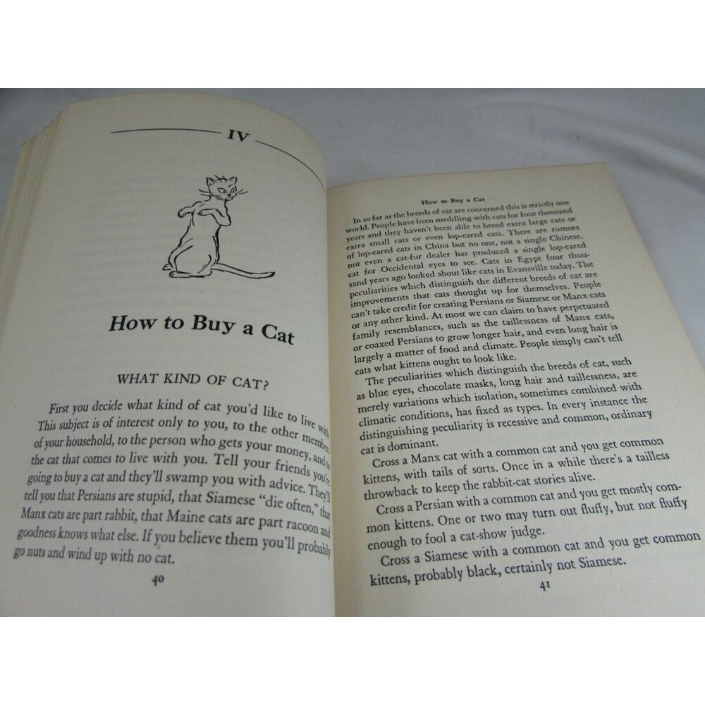 Vintage How to Live with a Cat Margaret Cooper Gay Hardcover Book 52230 - Picture 6 of 12